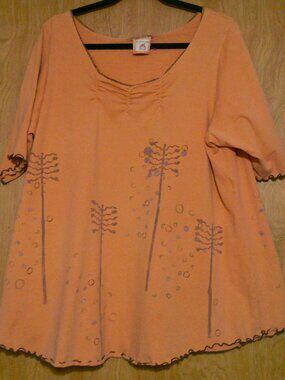 Barclay/Blue Fish Gather Twinkle Top Oversz-1 B48" Adobe Organic Cotton,LettuceE